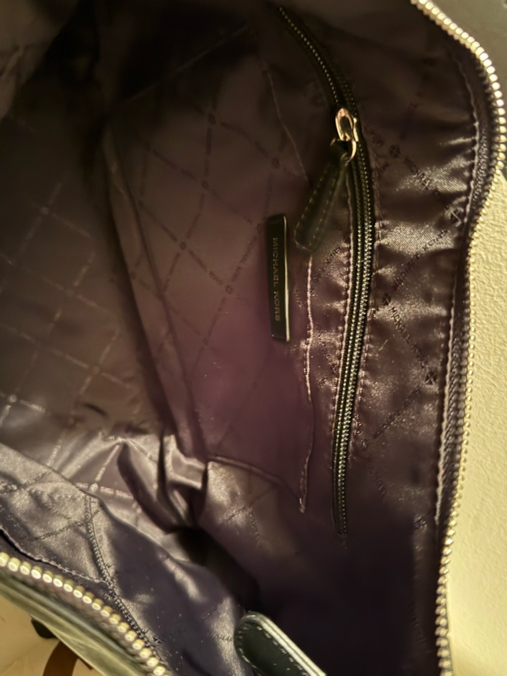 Michael Kors Black Leather Shoulder Hobo with Chain-Trim EUC - Picture 9 of 11